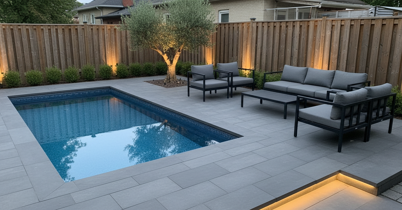 Modern backyard redesign AI visualiser by RYY
