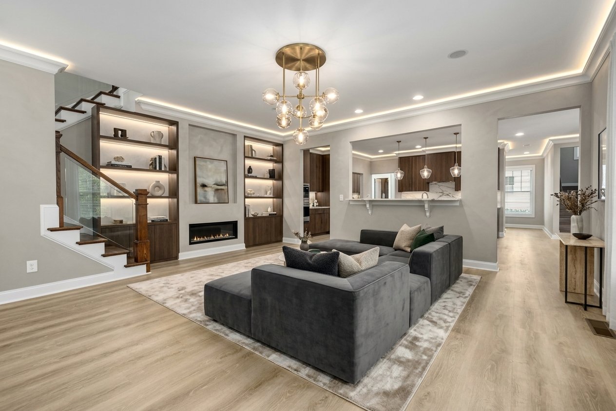 Modern hallway redesign AI visualiser by RYY