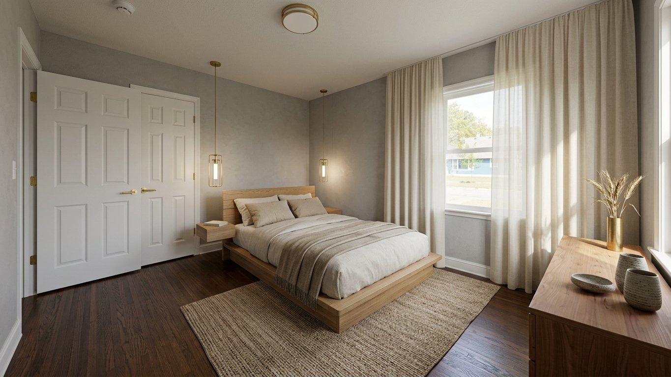 Modern bedroom redesign AI visualiser by RYY
