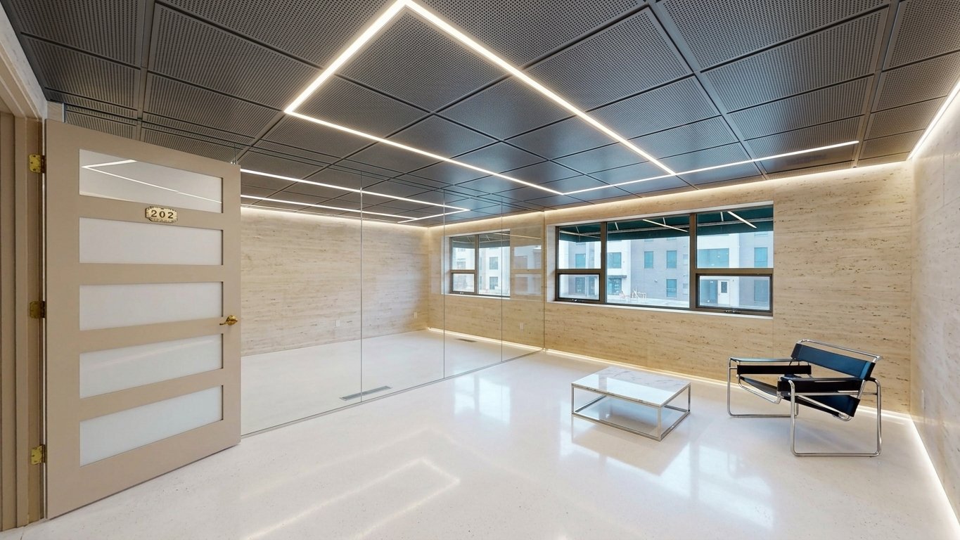 Modern office lobby redesign AI visualiser by RYY