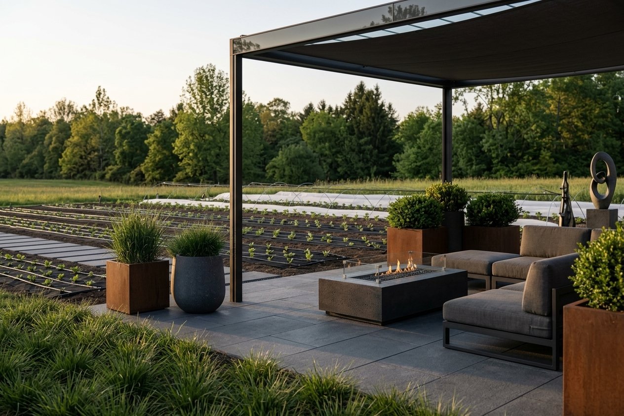 Modern backyard redesign AI visualiser by RYY