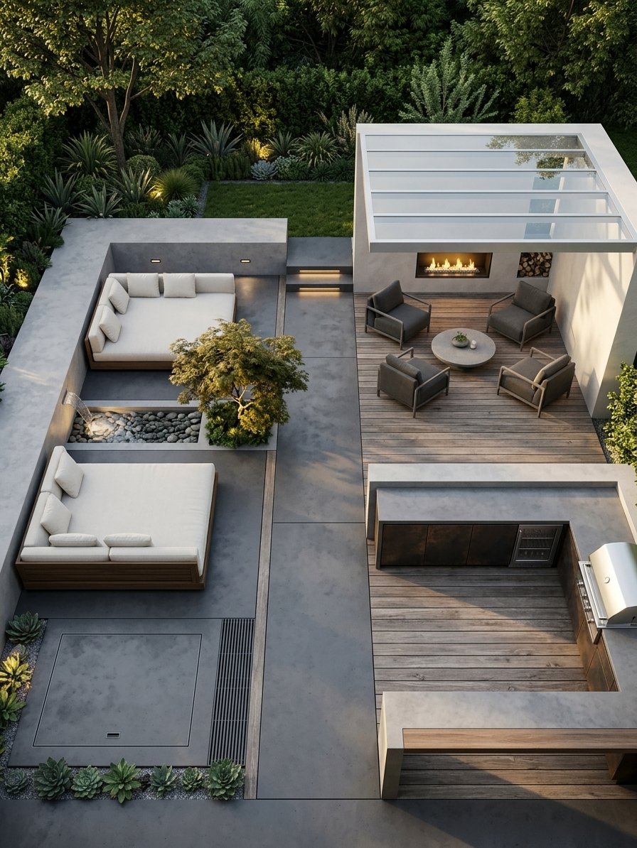 Modern backyard redesign AI visualiser by RYY