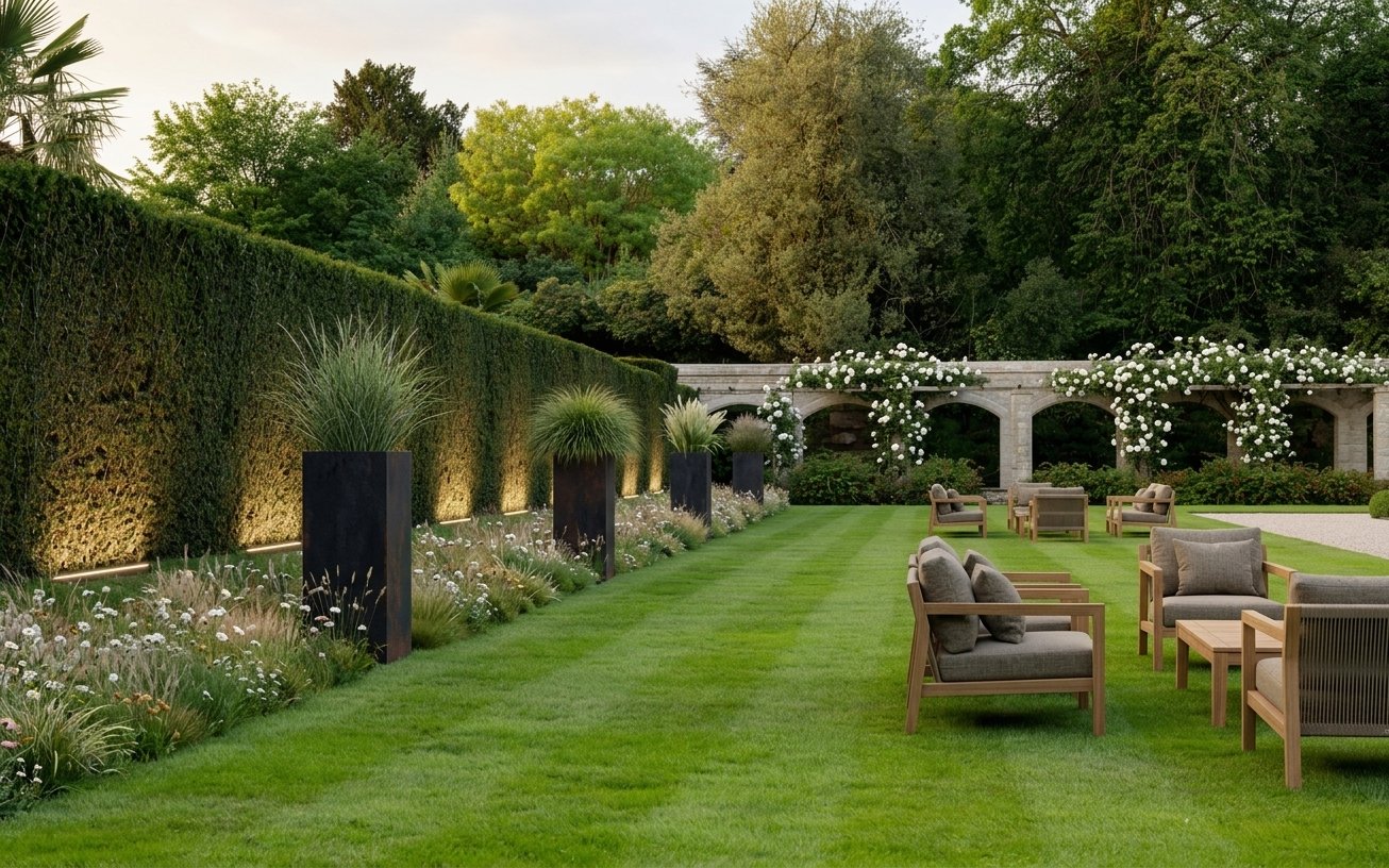 Modern full garden design redesign AI visualiser by RYY