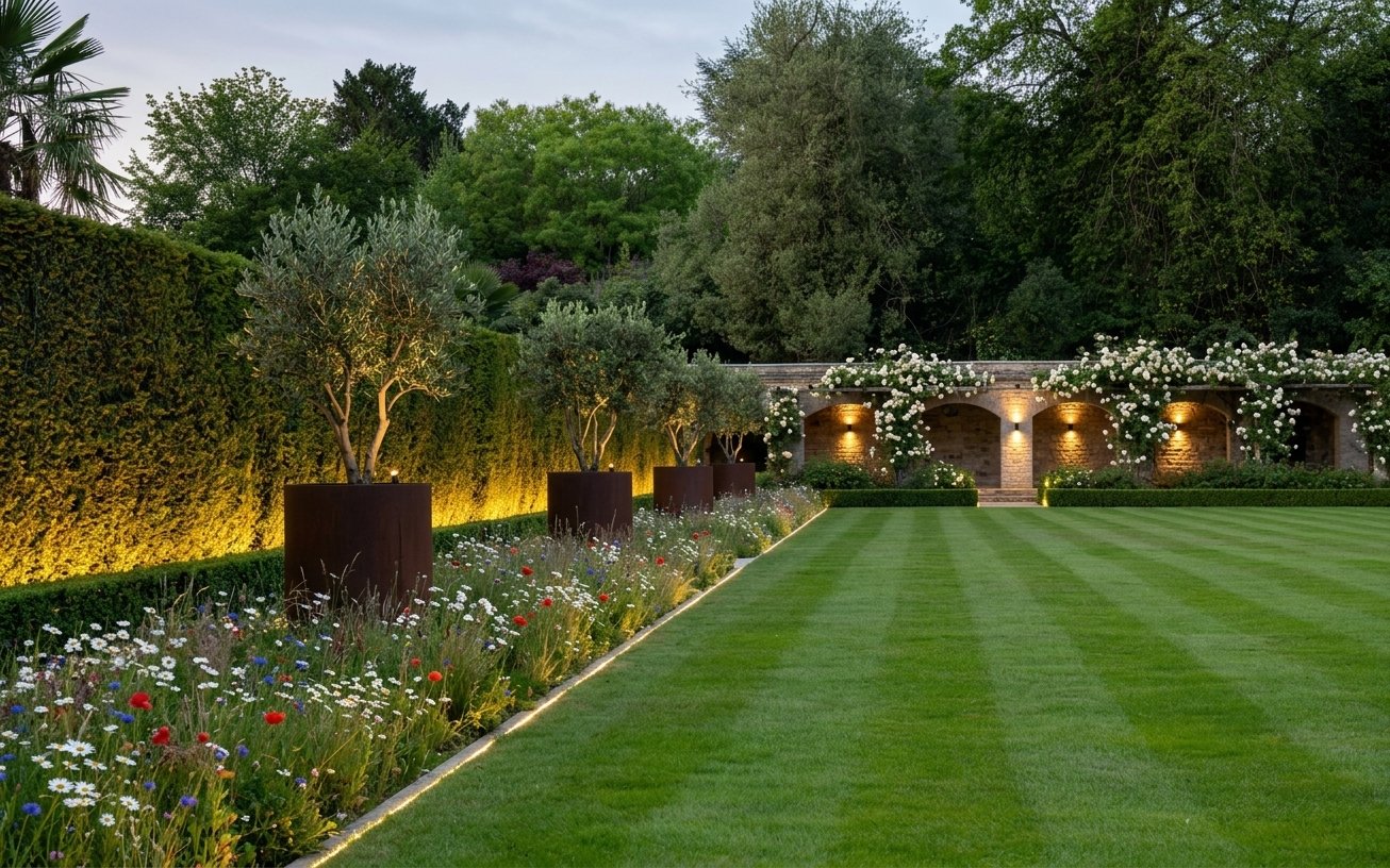 Modern full garden design redesign AI visualiser by RYY