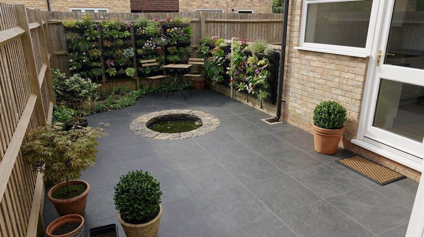 Modern full garden design redesign AI visualiser by RYY