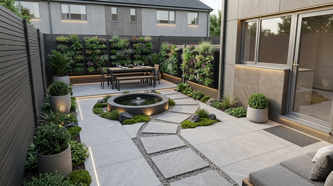Modern full garden design redesign AI visualiser by RYY