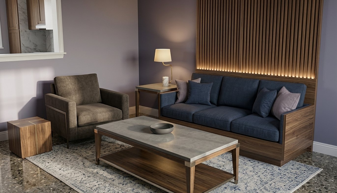 Modern living room redesign AI visualiser by RYY