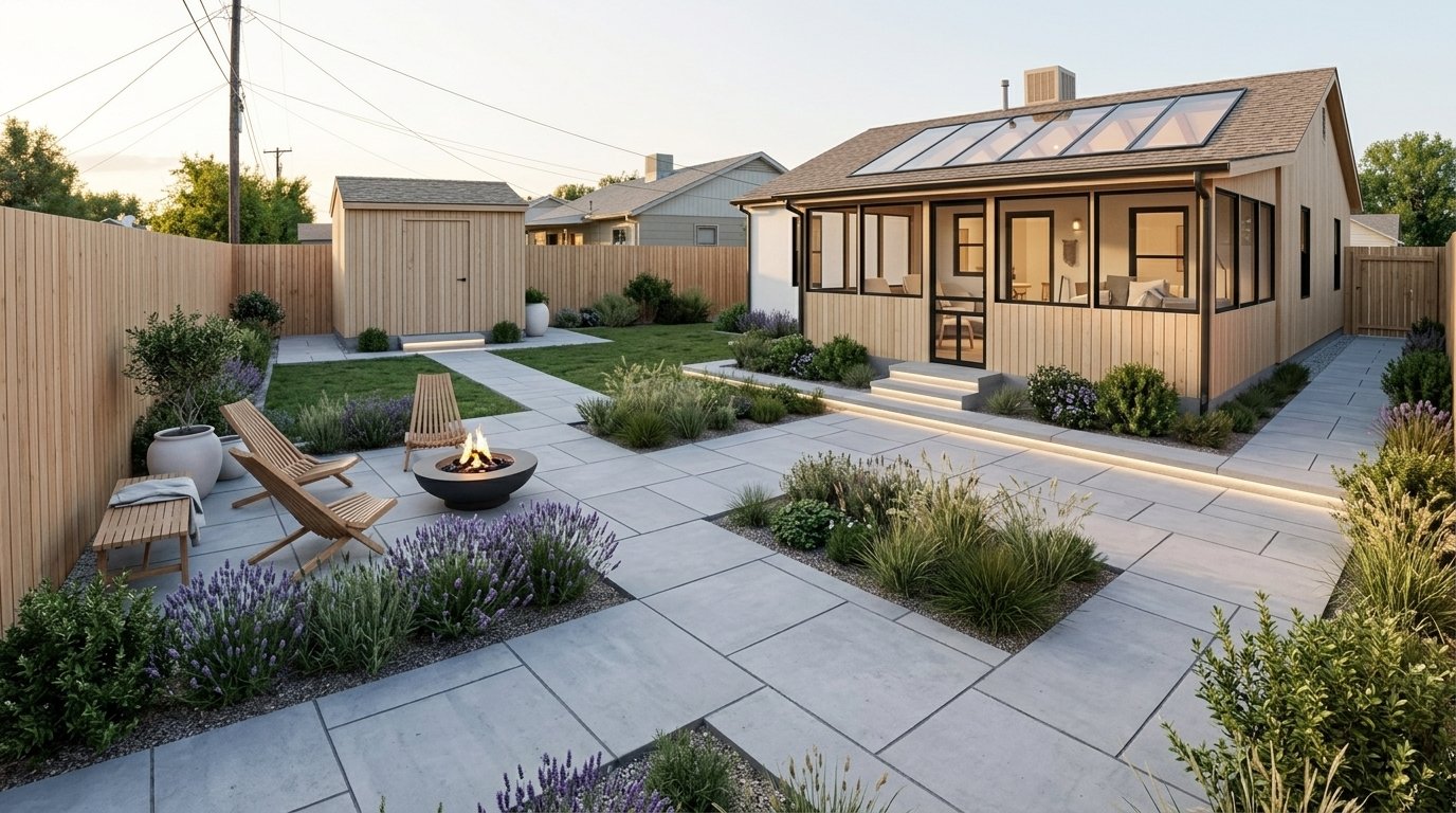 Modern full garden design redesign AI visualiser by RYY
