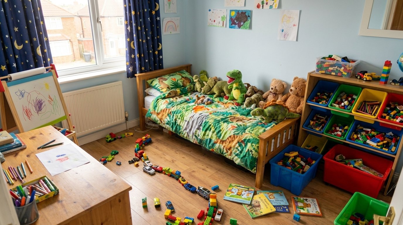 Original state of the bedroom before AI redesign by RYY