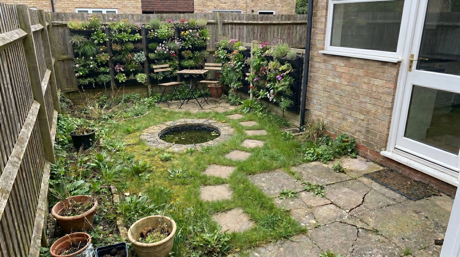 Original state of the full garden design before AI redesign by RYY