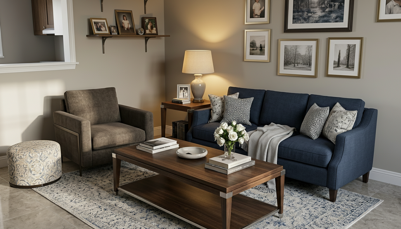 Original state of the living room before AI redesign by RYY