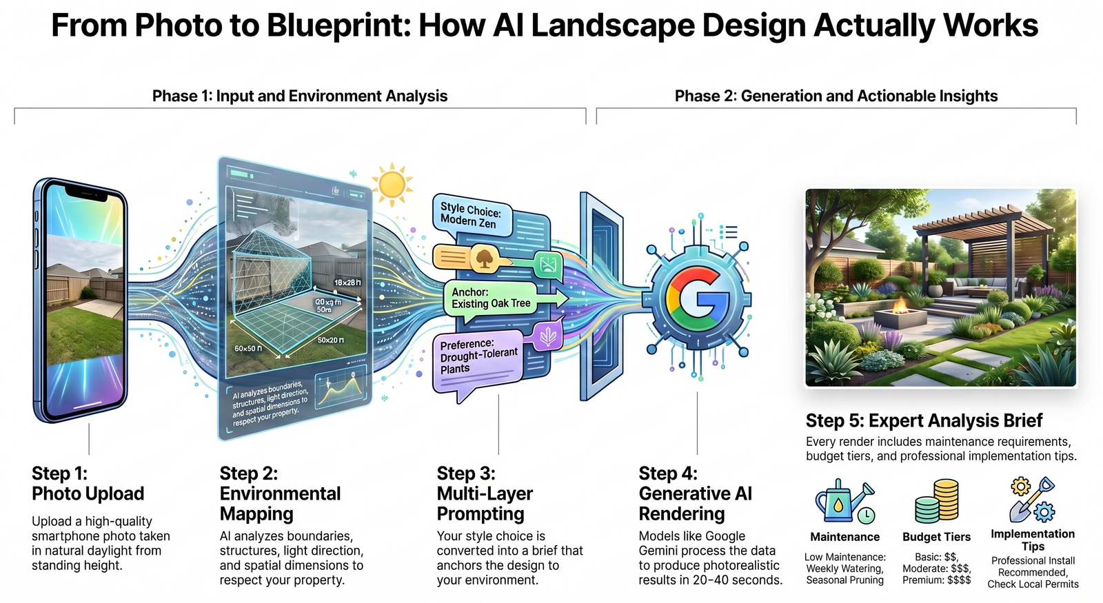 How AI Garden Design Works: The Complete Photo-to-Render Process