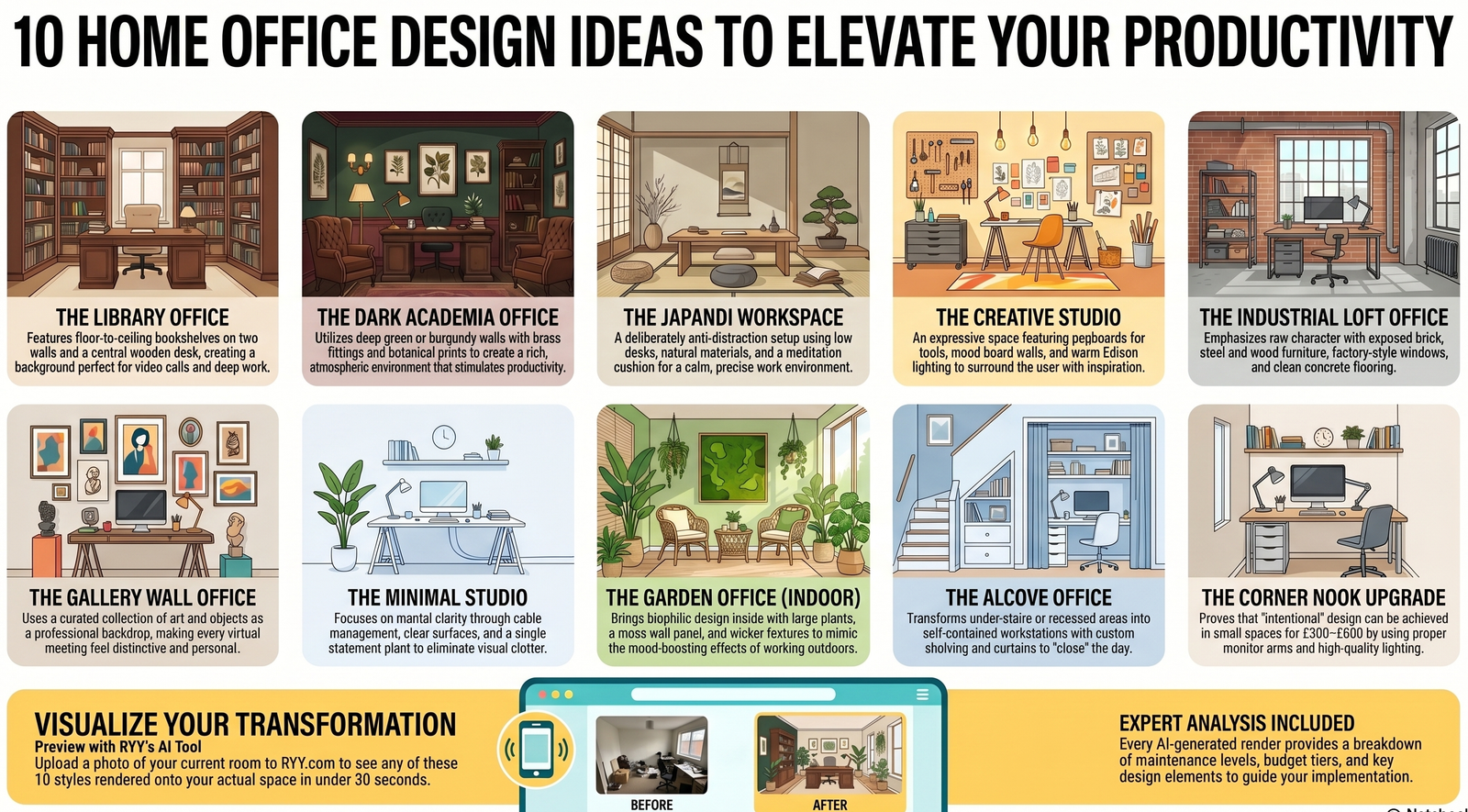 10 Home Office Design Ideas That Make You Actually Want to Work