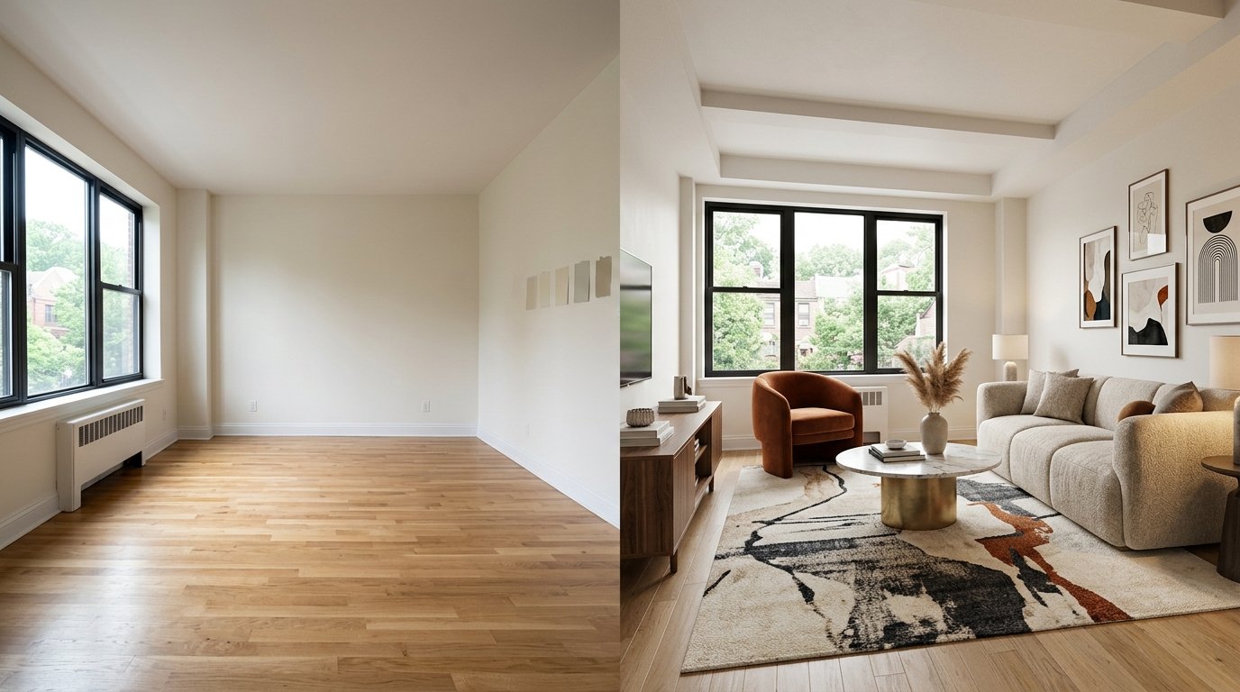 Virtually Stage Your Living Room with AI: The godfatherofai.com/design Guide