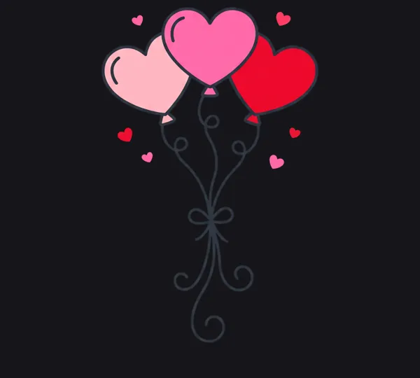 Cute Heart Balloon Love · Hoodie design
